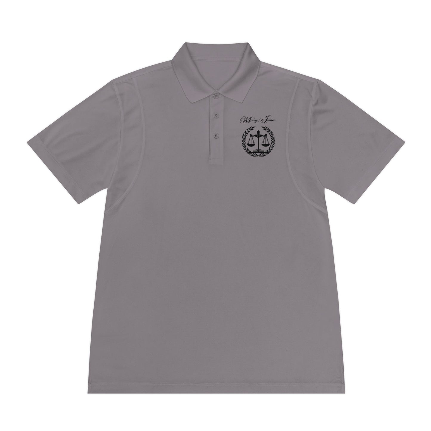 All Black Mercy/Justice Men's Sport Polo Shirt - criminaljusticereformationalliancestore.com