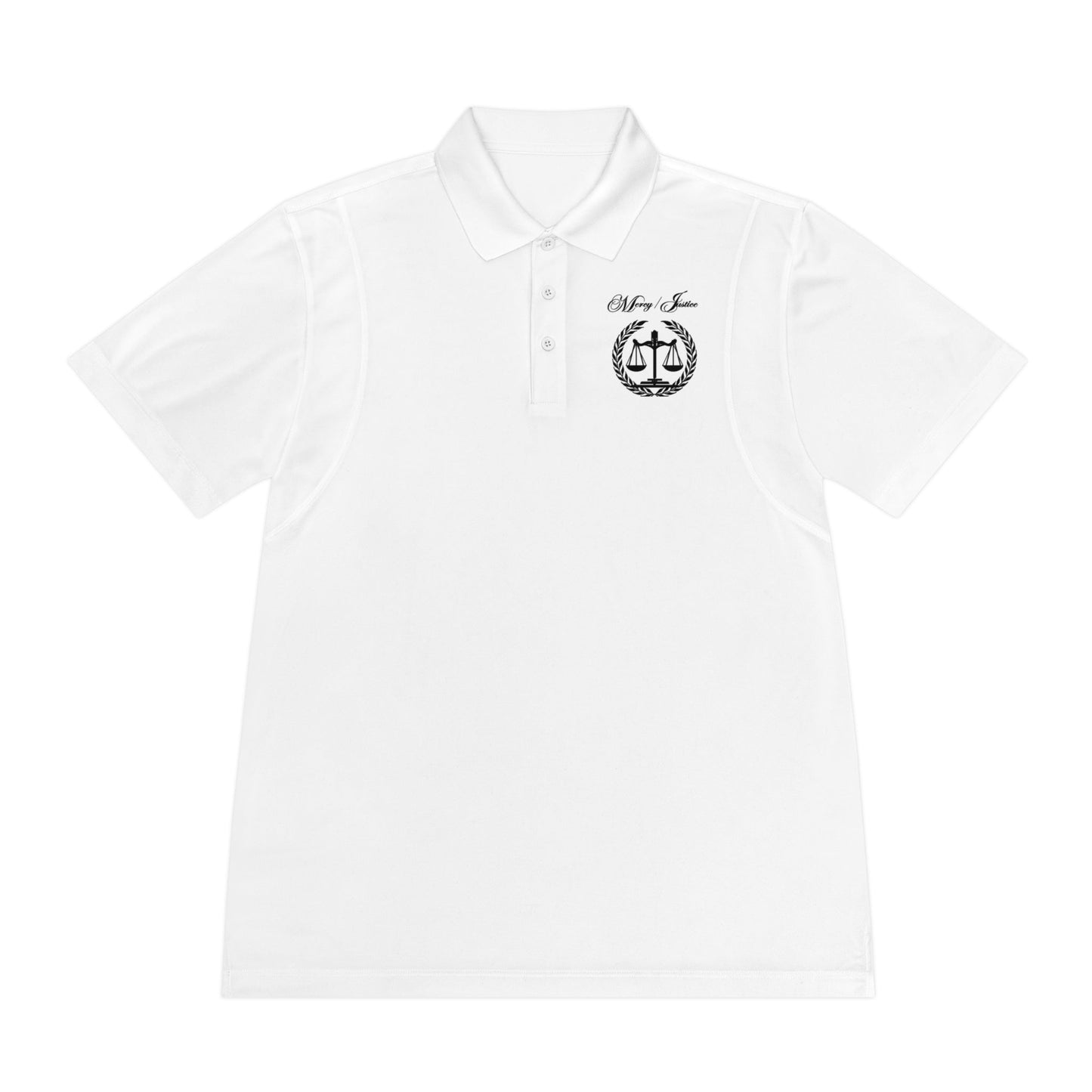 All Black Mercy/Justice Men's Sport Polo Shirt - criminaljusticereformationalliancestore.com