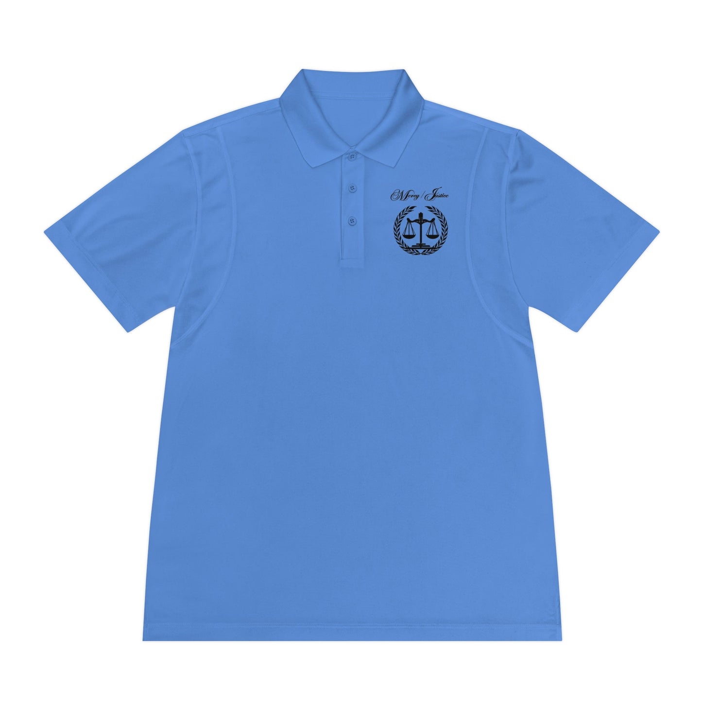 All Black Mercy/Justice Men's Sport Polo Shirt - criminaljusticereformationalliancestore.com
