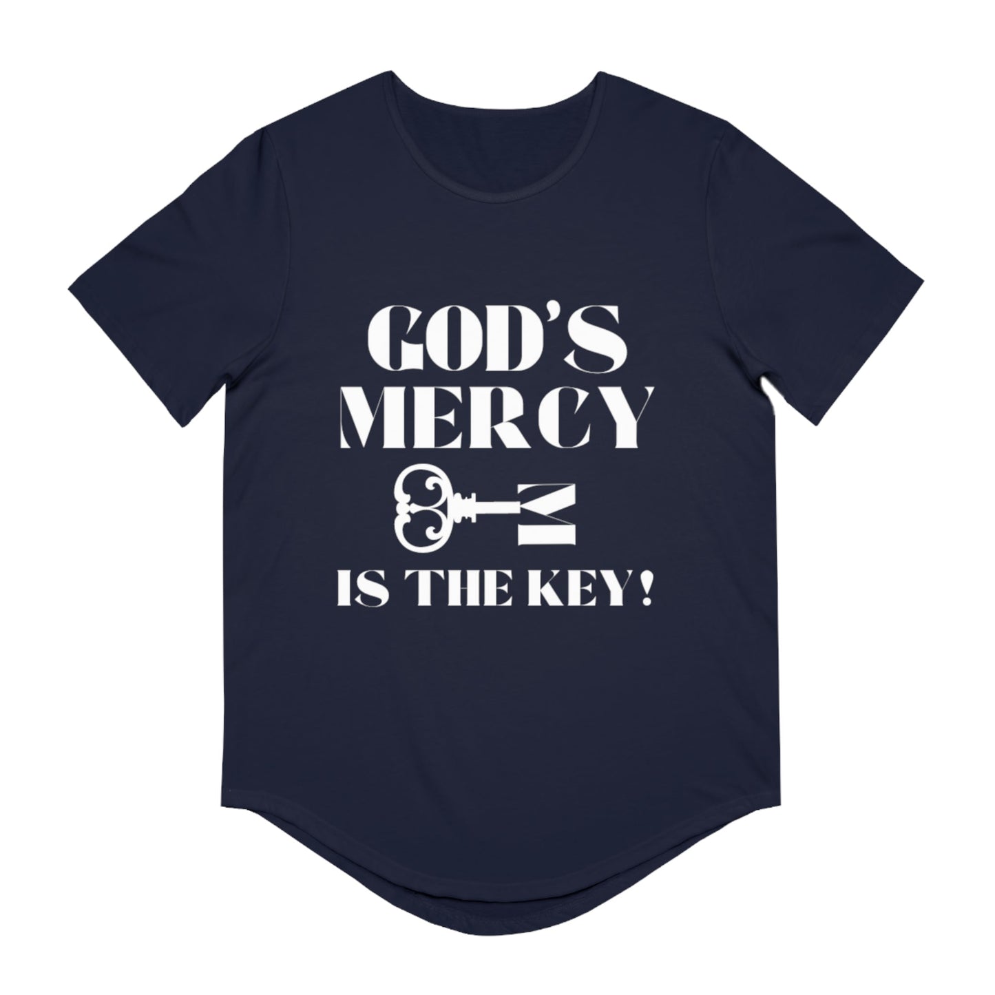 GOD'S MERCY Men's Jersey Curved Hem Tee - criminaljusticereformationalliancestore.com