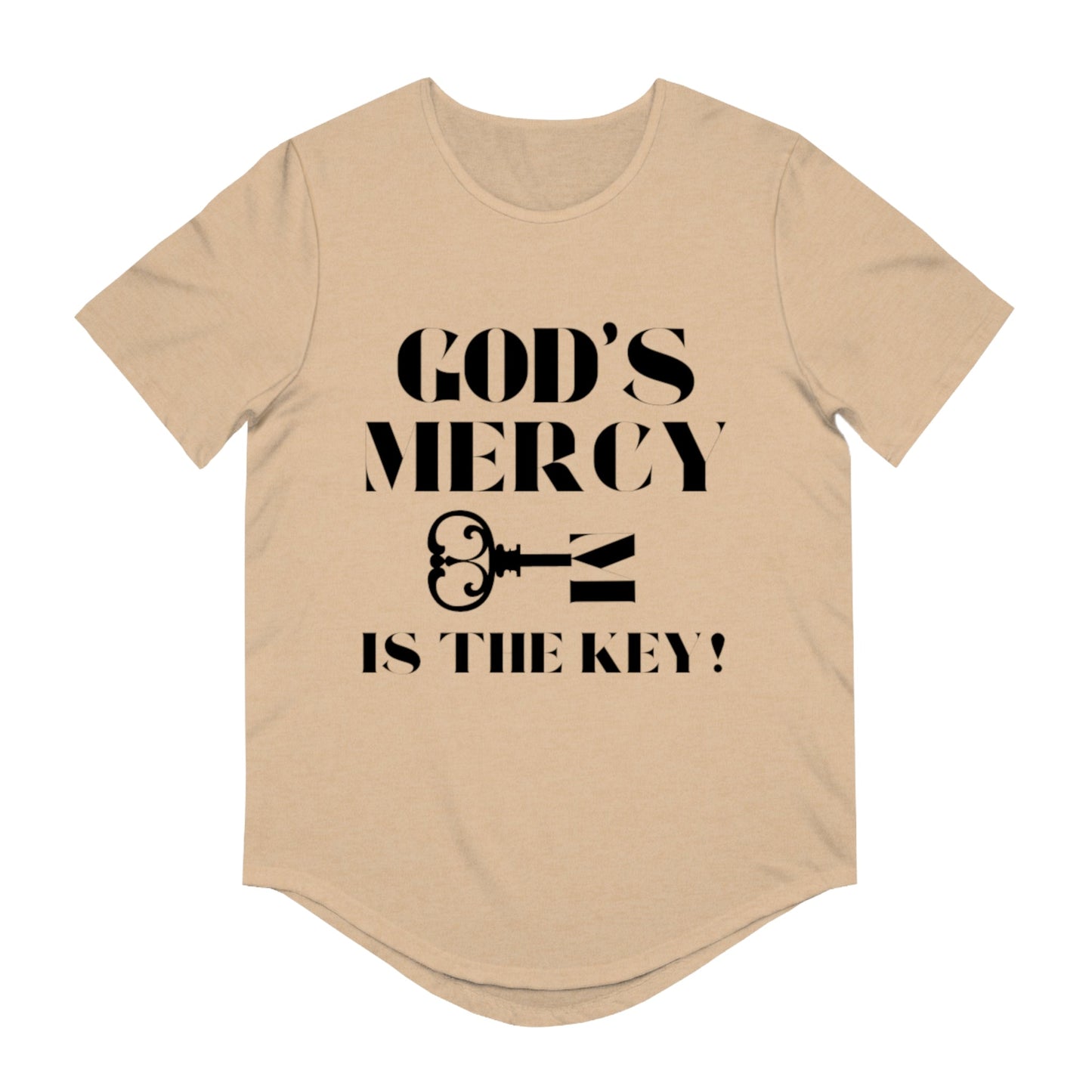 GOD'S MERCY Men's Jersey Curved Hem Tee - criminaljusticereformationalliancestore.com