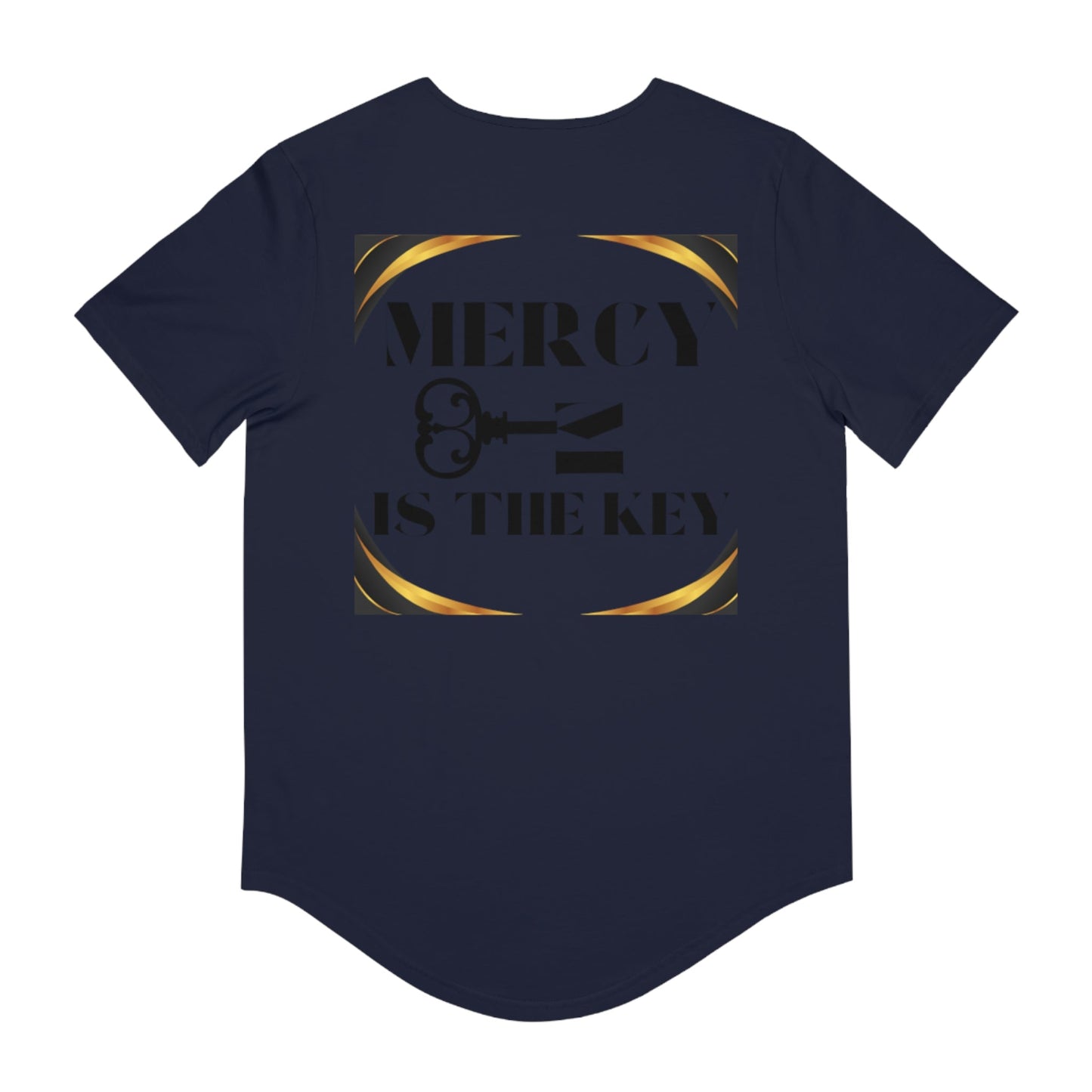 Men's Mercy Is The Key Jersey Curved Hem Tee - criminaljusticereformationalliancestore.com