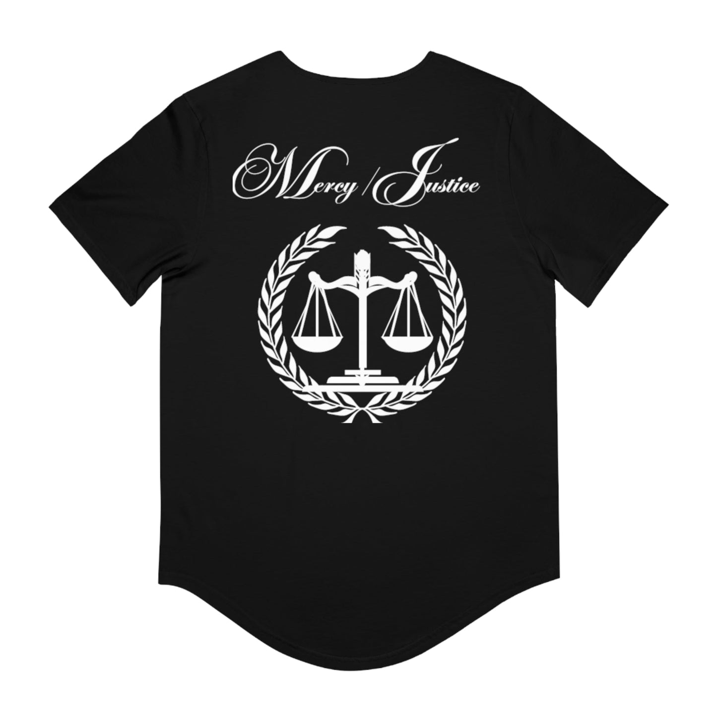 Men's White Jersey Curved Hem Tee - criminaljusticereformationalliancestore.com