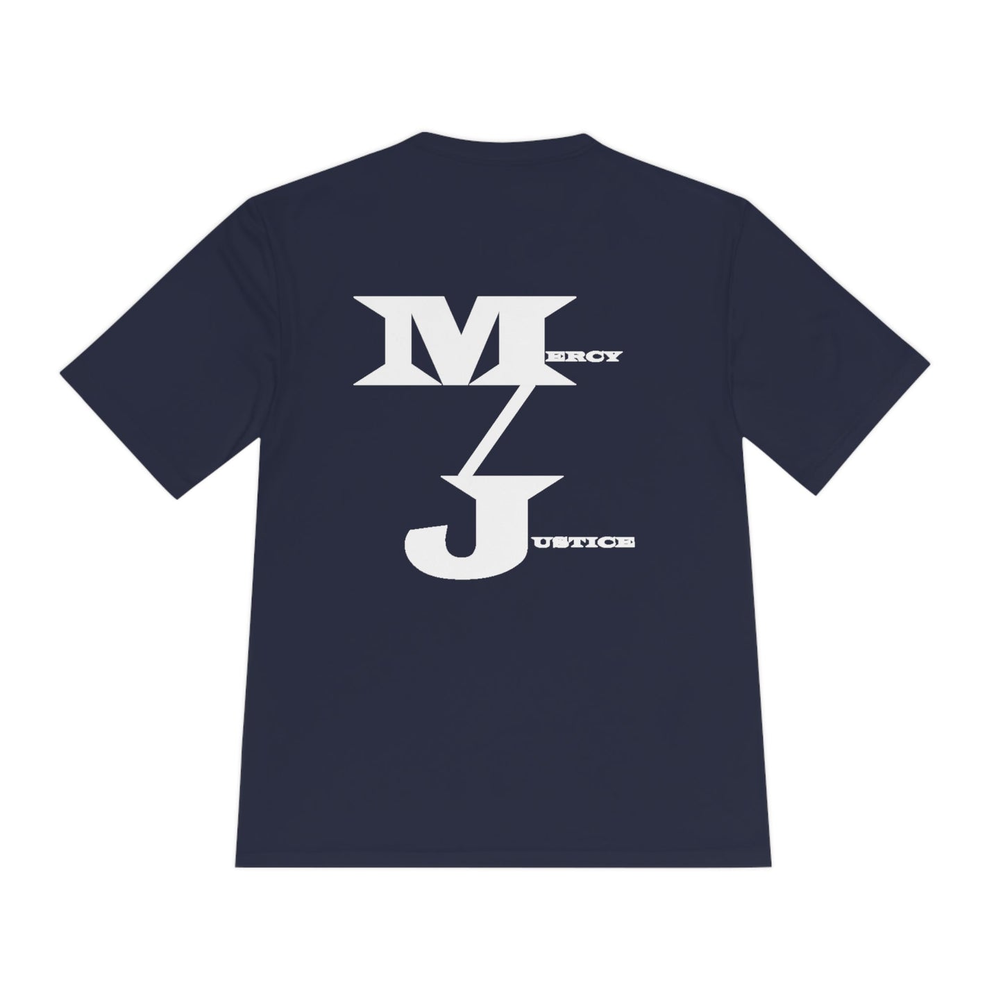 M/J GRAPHIC White Lettering Unisex Moisture Wicking Tee - criminaljusticereformationalliancestore.com