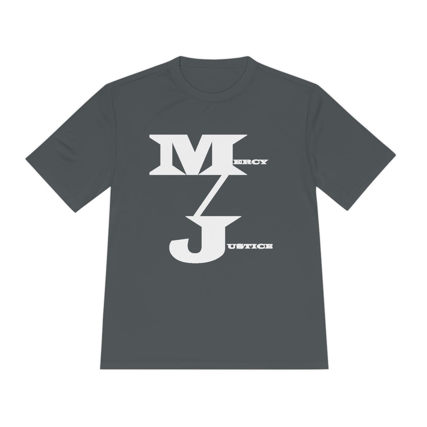 M/J GRAPHIC White Lettering Unisex Moisture Wicking Tee - criminaljusticereformationalliancestore.com