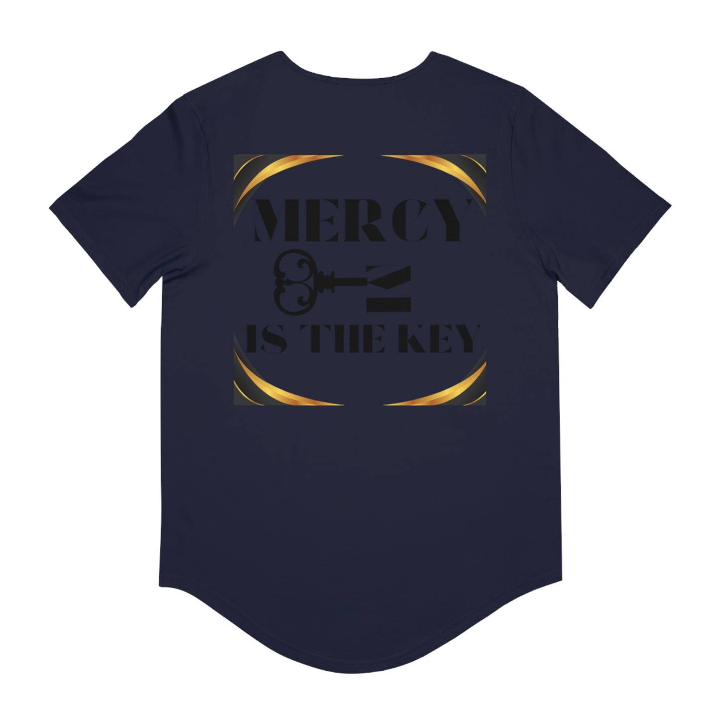 Men's Mercy Is The Key Jersey Curved Hem Tee