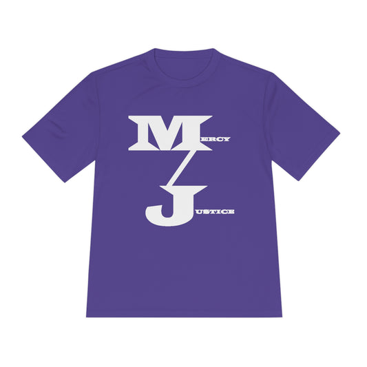 M/J GRAPHIC White Lettering Unisex Moisture Wicking Tee