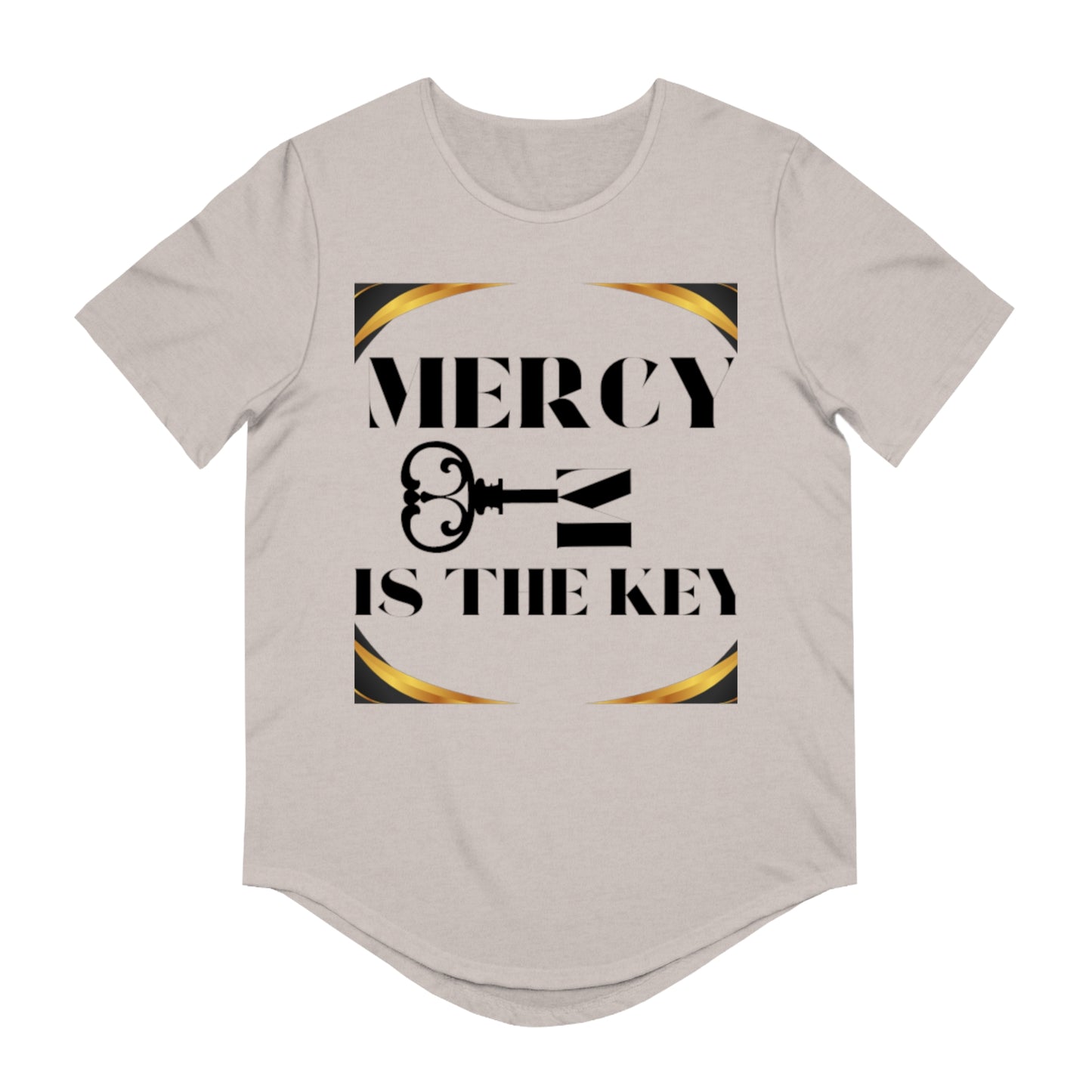 Men's Mercy Is The Key Jersey Curved Hem Tee