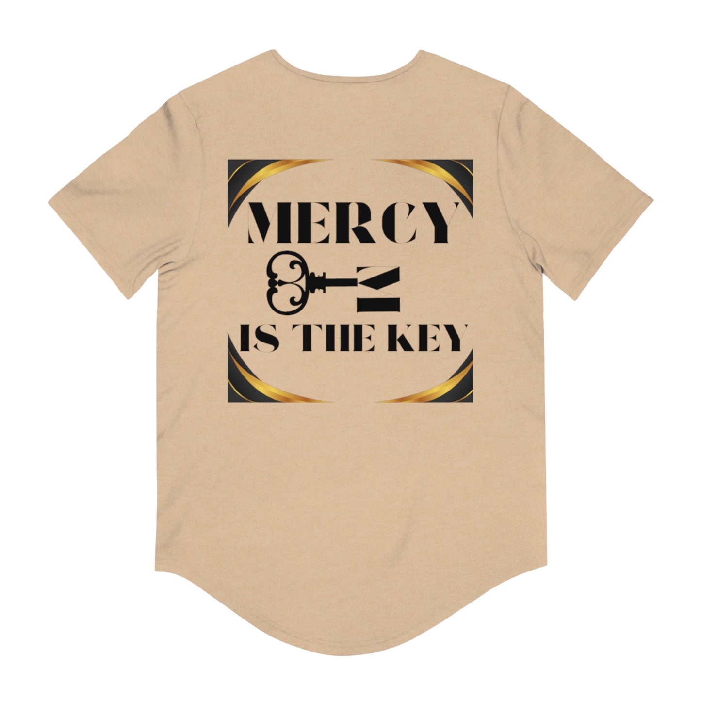 Men's Mercy Is The Key Jersey Curved Hem Tee