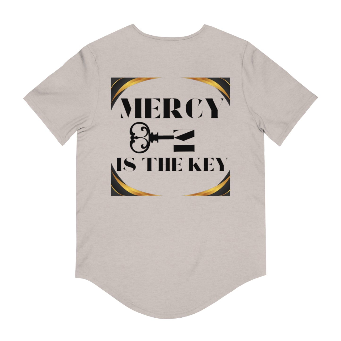 Men's Mercy Is The Key Jersey Curved Hem Tee