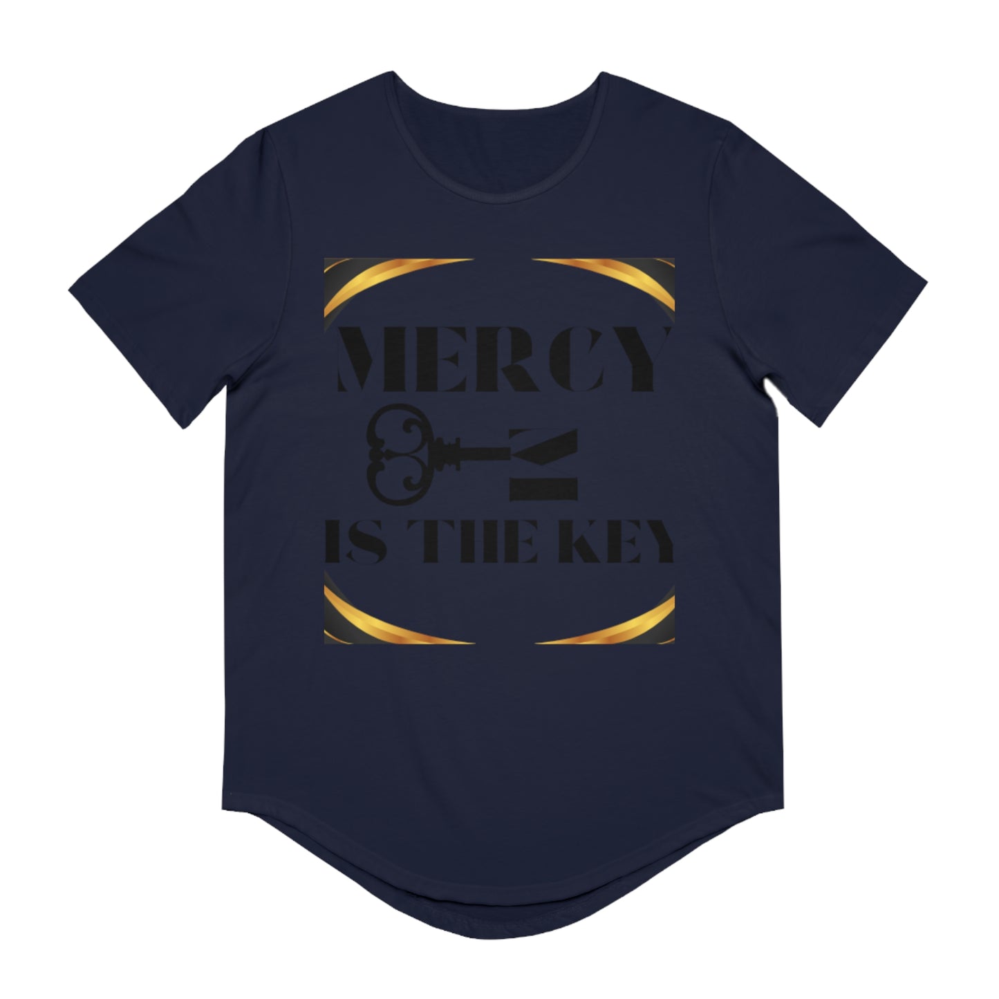 Men's Mercy Is The Key Jersey Curved Hem Tee