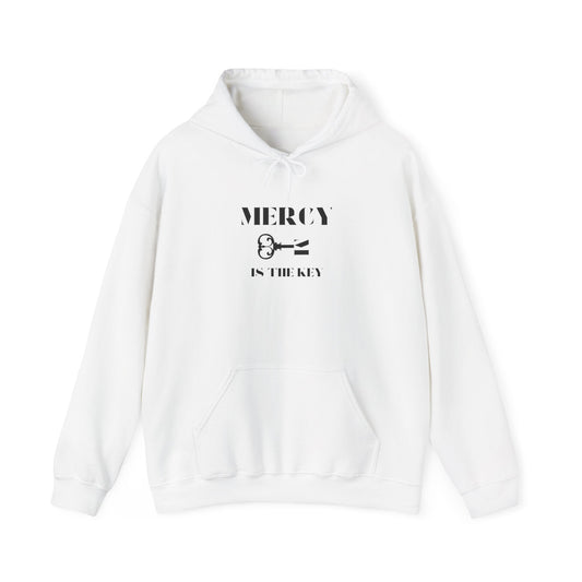 All Black Mercy Is The Key Unisex Heavy Hooded Sweatshirt - criminaljusticereformationalliancestore.com