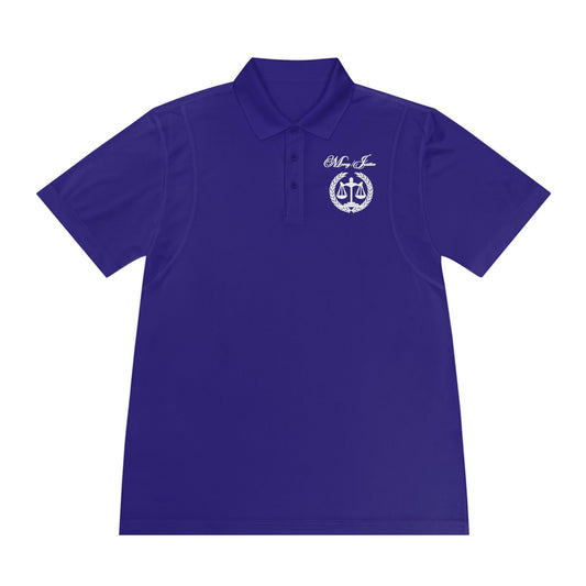 All White Mercy/Justice Men's Sport Polo Shirt - criminaljusticereformationalliancestore.com