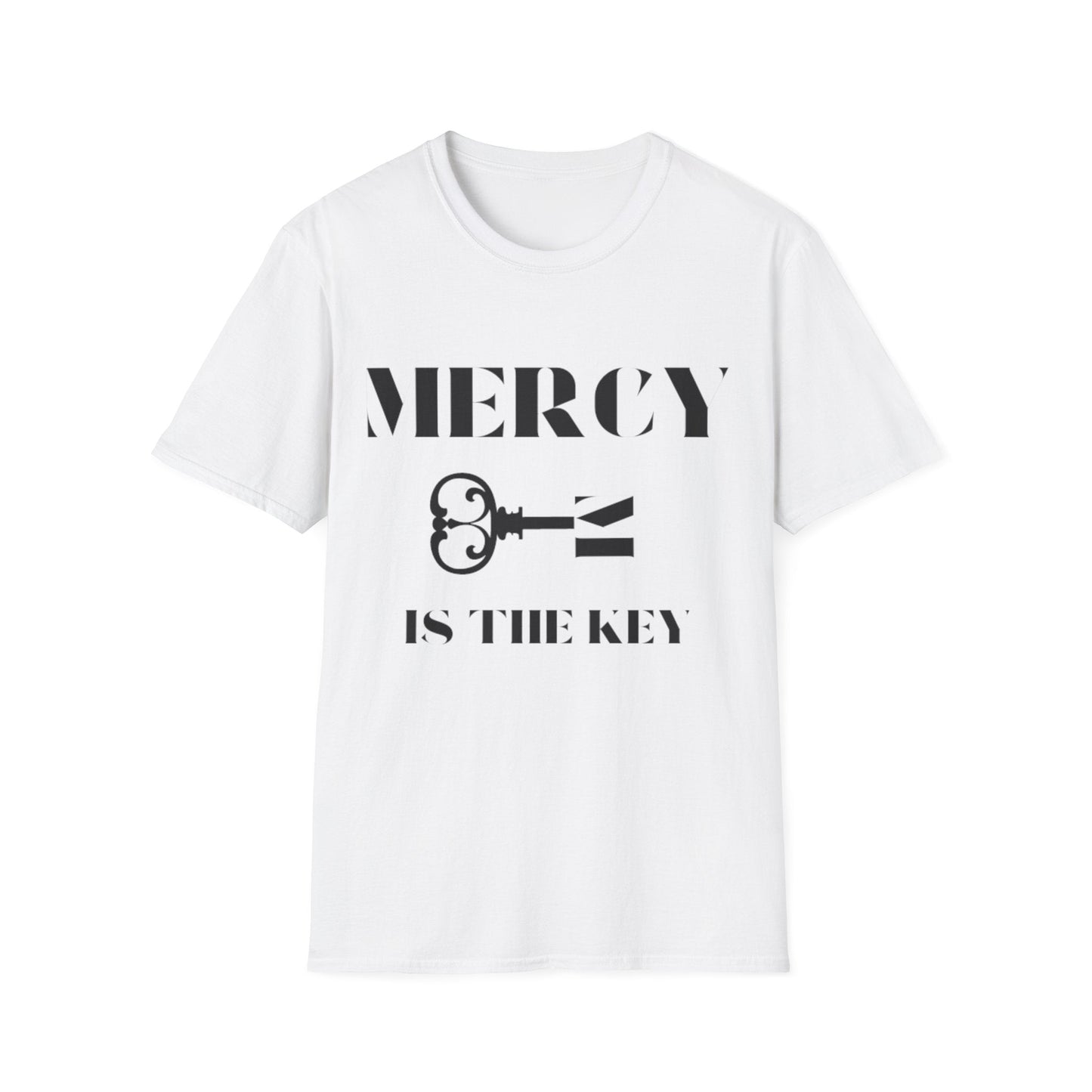 BLACK MERCY IS KEY Unisex Softstyle T-Shirt - criminaljusticereformationalliancestore.com