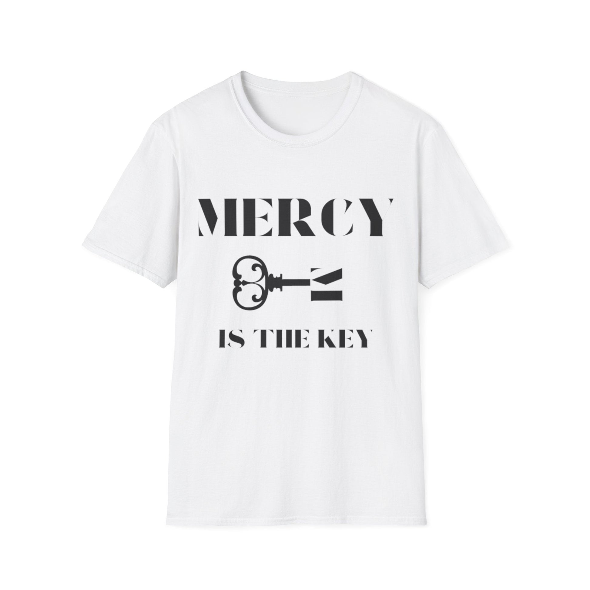 BLACK MERCY IS KEY Unisex Softstyle T-Shirt - criminaljusticereformationalliancestore.com
