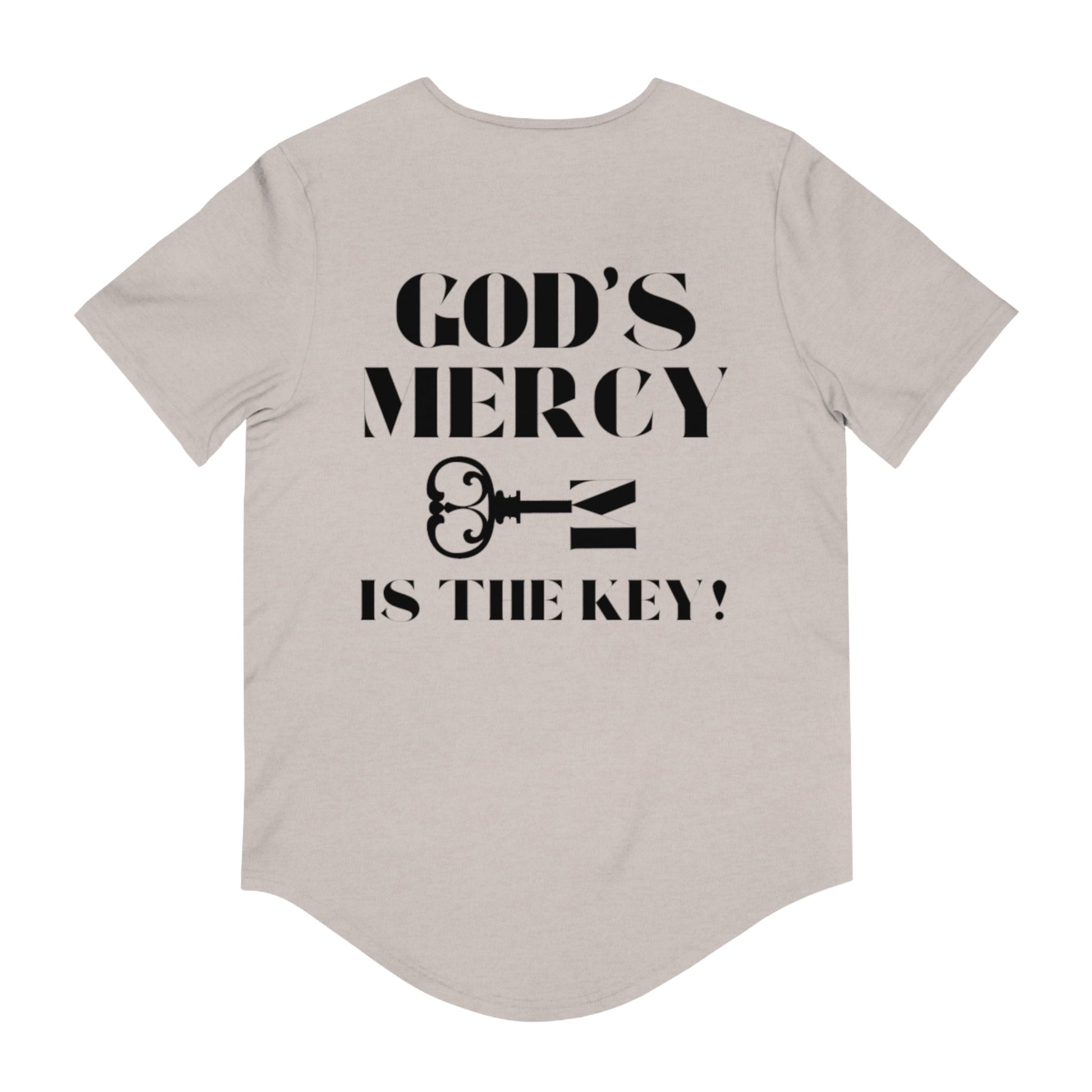 GOD'S MERCY Men's Jersey Curved Hem Tee - criminaljusticereformationalliancestore.com
