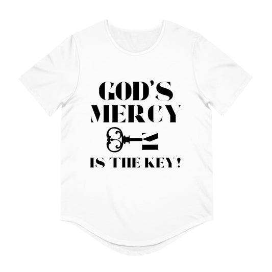 GOD'S MERCY Men's Jersey Curved Hem Tee - criminaljusticereformationalliancestore.com