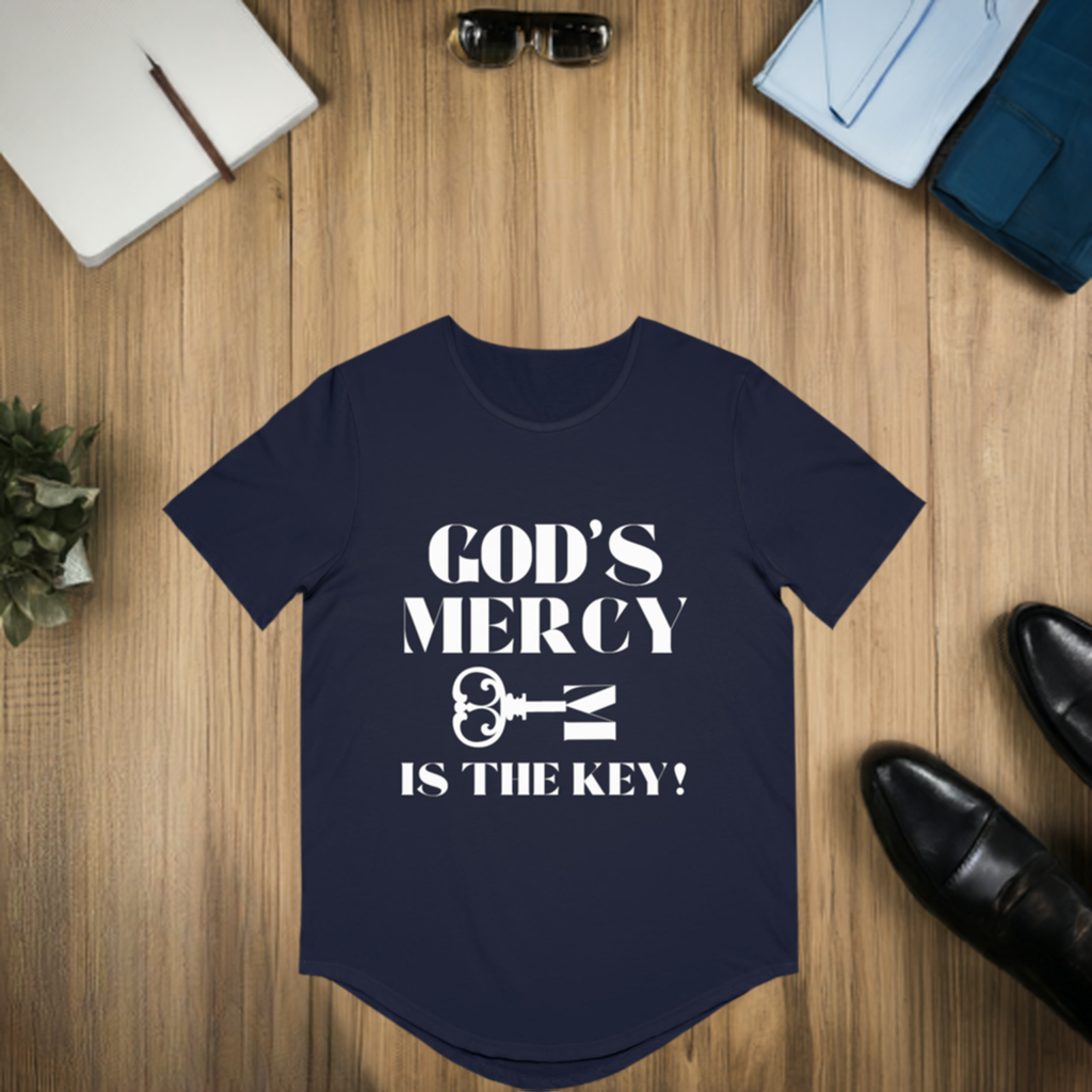 GOD'S MERCY Men's Jersey Curved Hem Tee