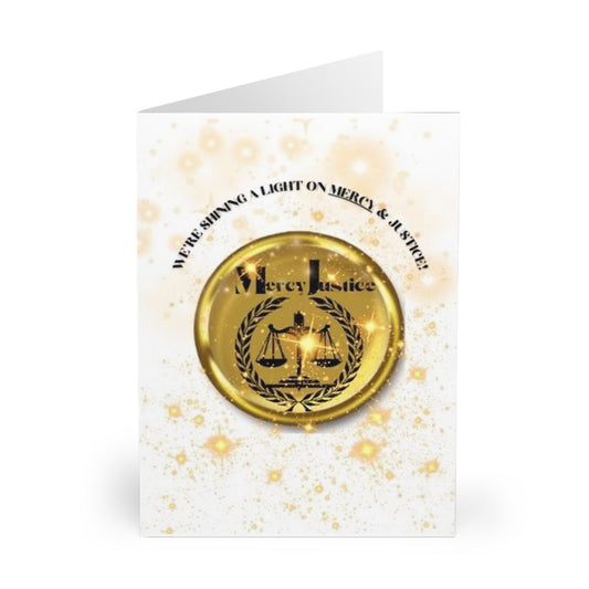 Greeting Cards - Shining Light on Mercy and Justice (5 Pack) - criminaljusticereformationalliancestore.com