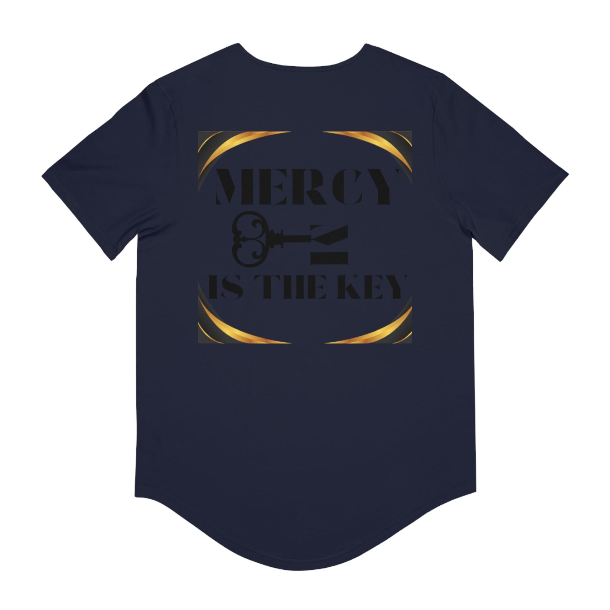 Men's Mercy Is The Key Jersey Curved Hem Tee - criminaljusticereformationalliancestore.com