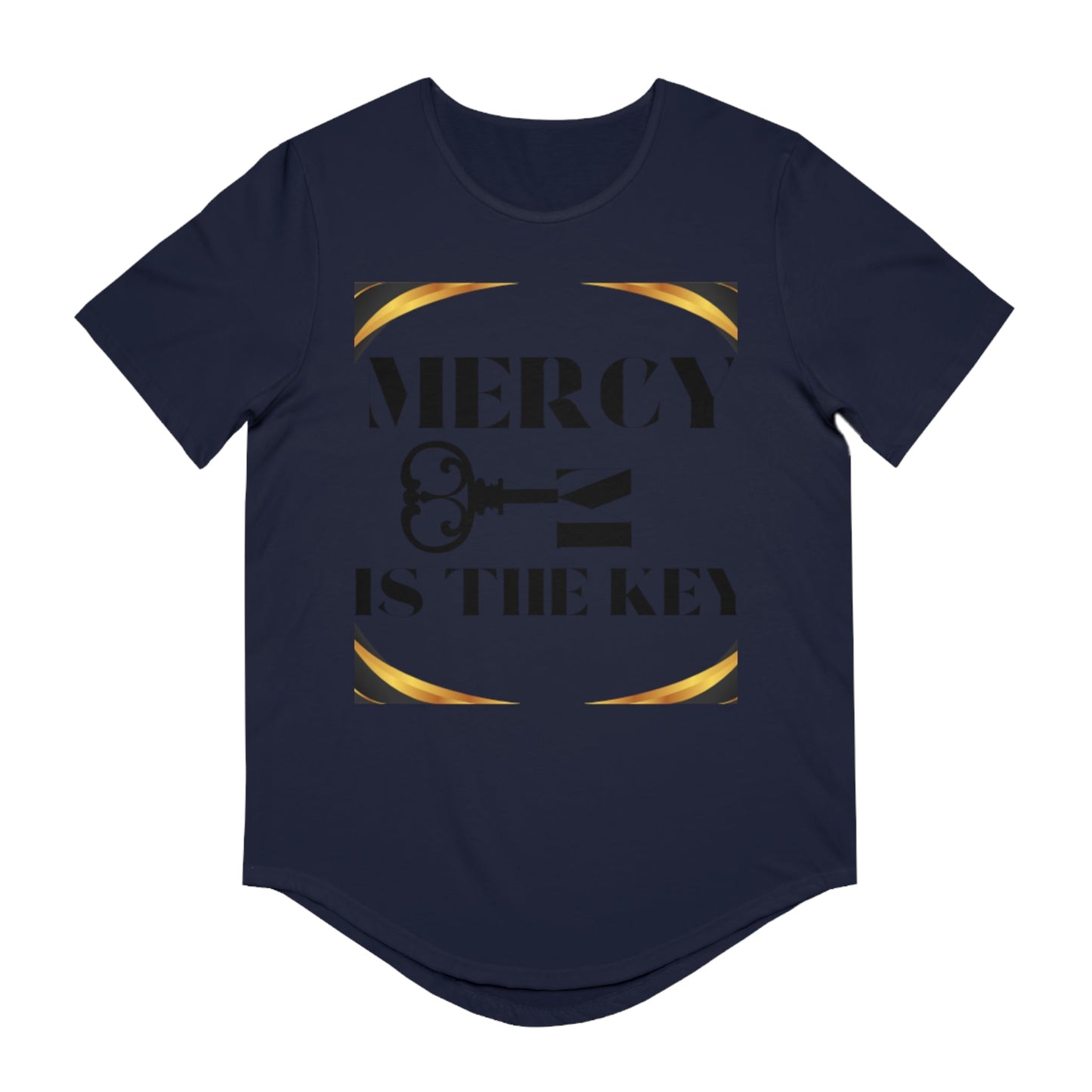 Men's Mercy Is The Key Jersey Curved Hem Tee - criminaljusticereformationalliancestore.com