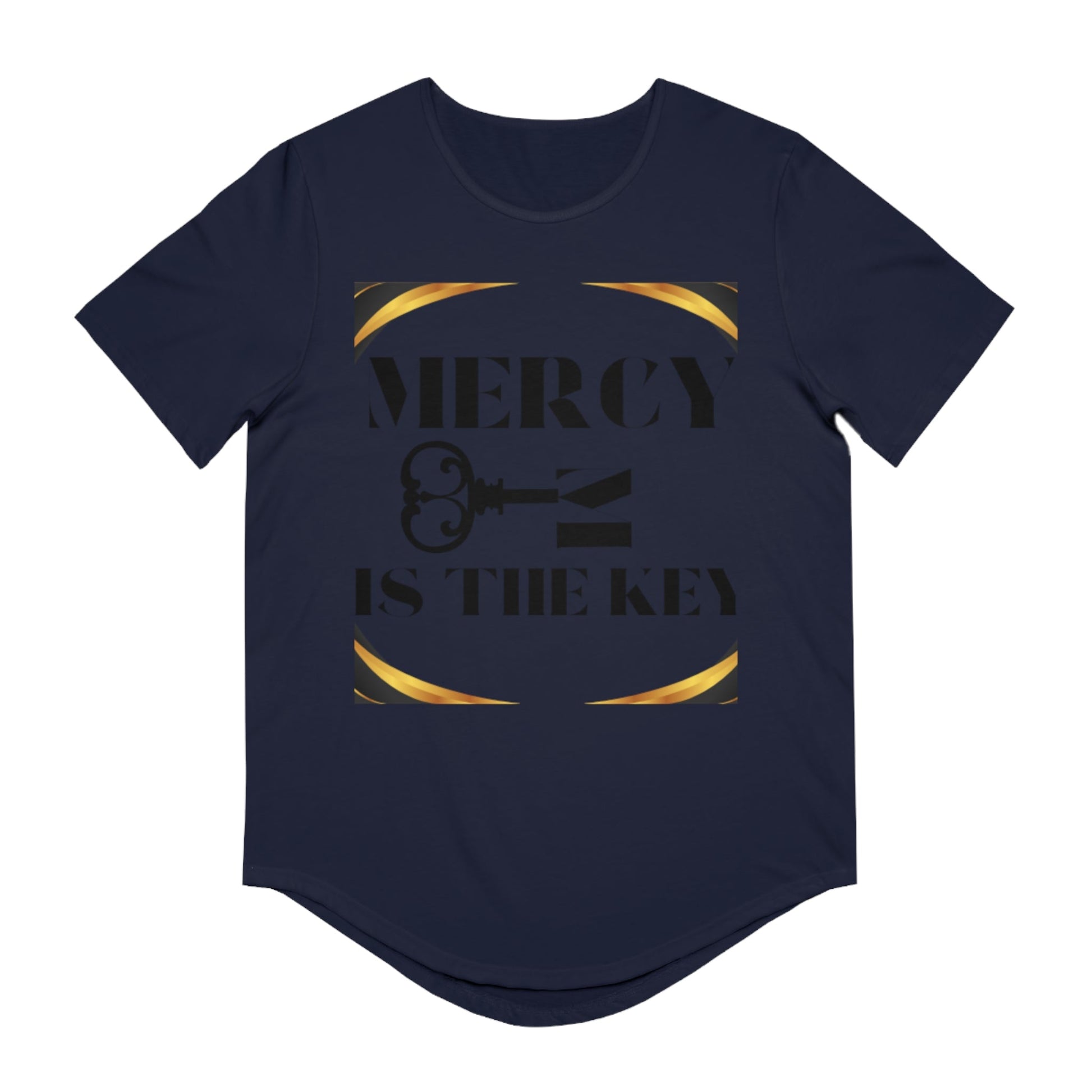 Men's Mercy Is The Key Jersey Curved Hem Tee - criminaljusticereformationalliancestore.com