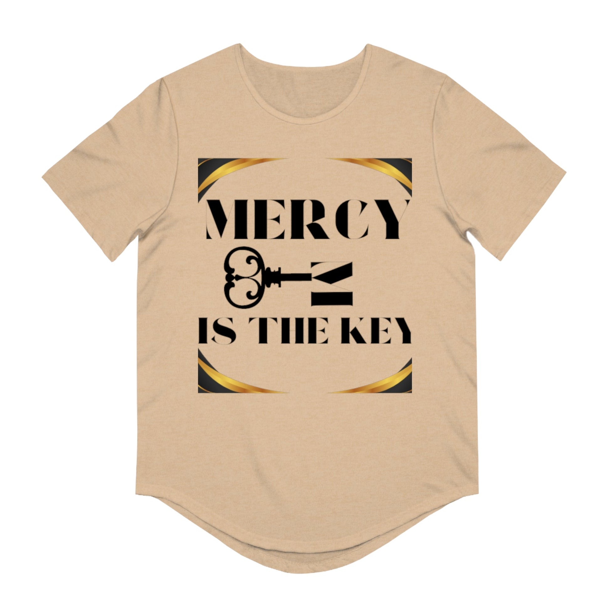 Men's Mercy Is The Key Jersey Curved Hem Tee - criminaljusticereformationalliancestore.com