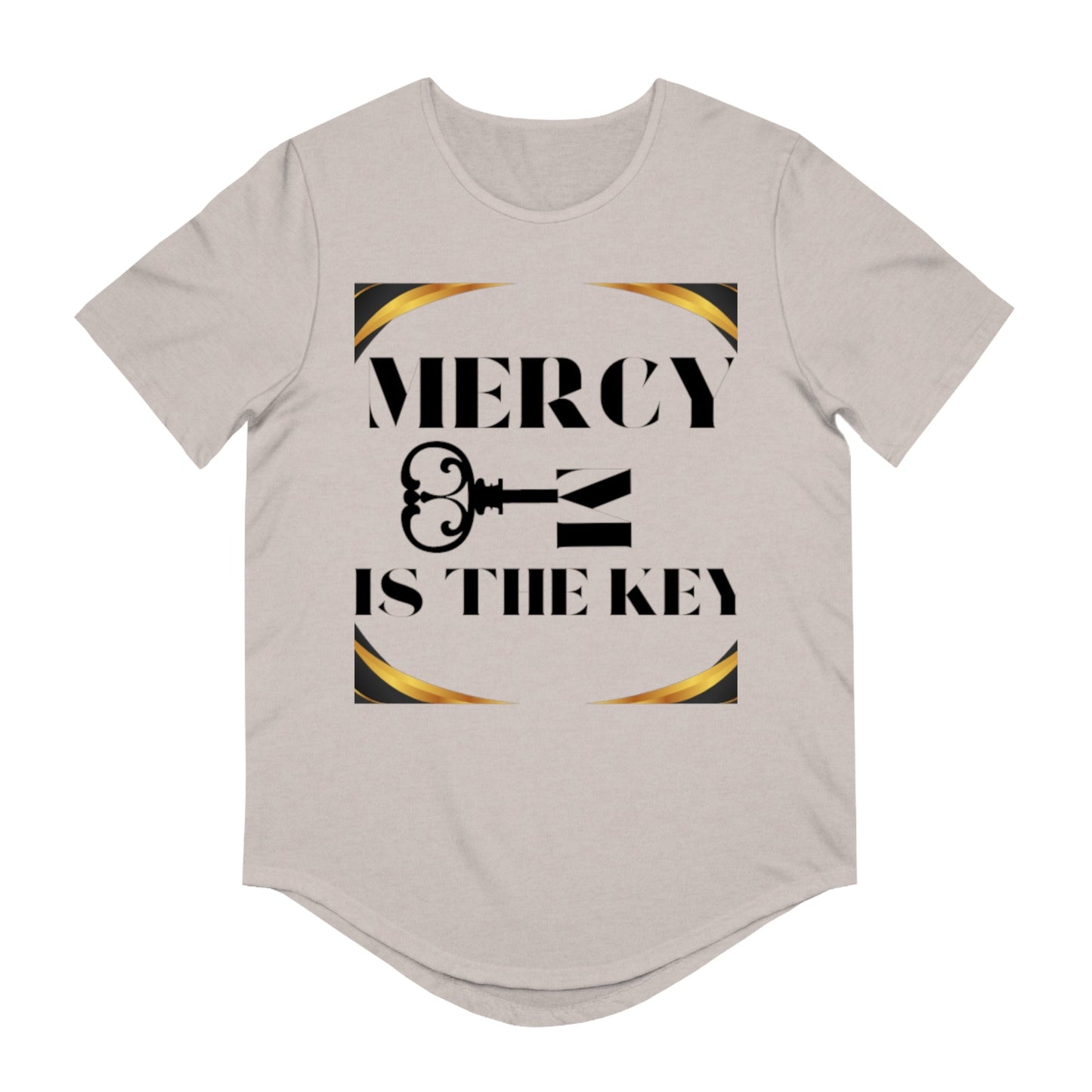 Men's Mercy Is The Key Jersey Curved Hem Tee - criminaljusticereformationalliancestore.com