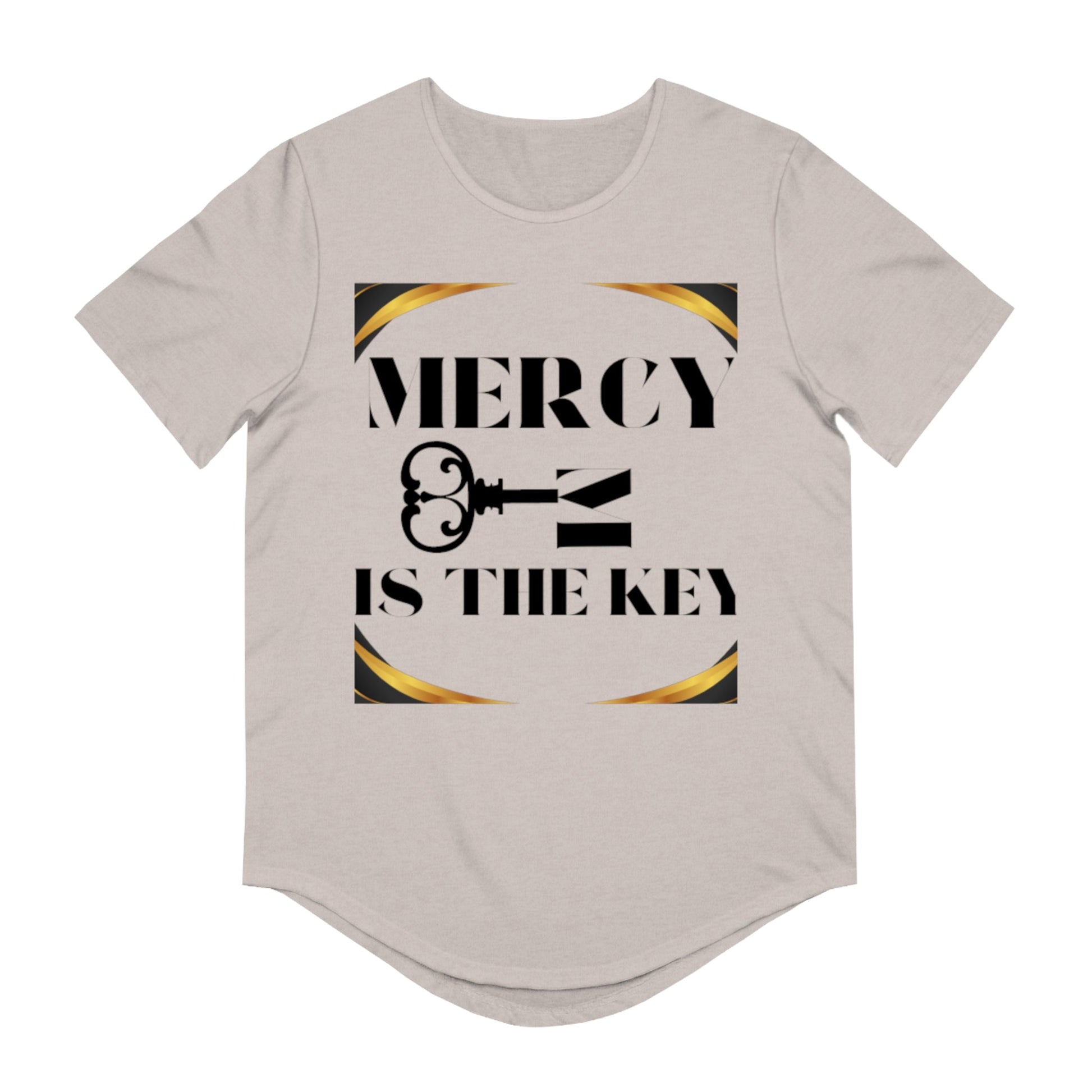 Men's Mercy Is The Key Jersey Curved Hem Tee - criminaljusticereformationalliancestore.com