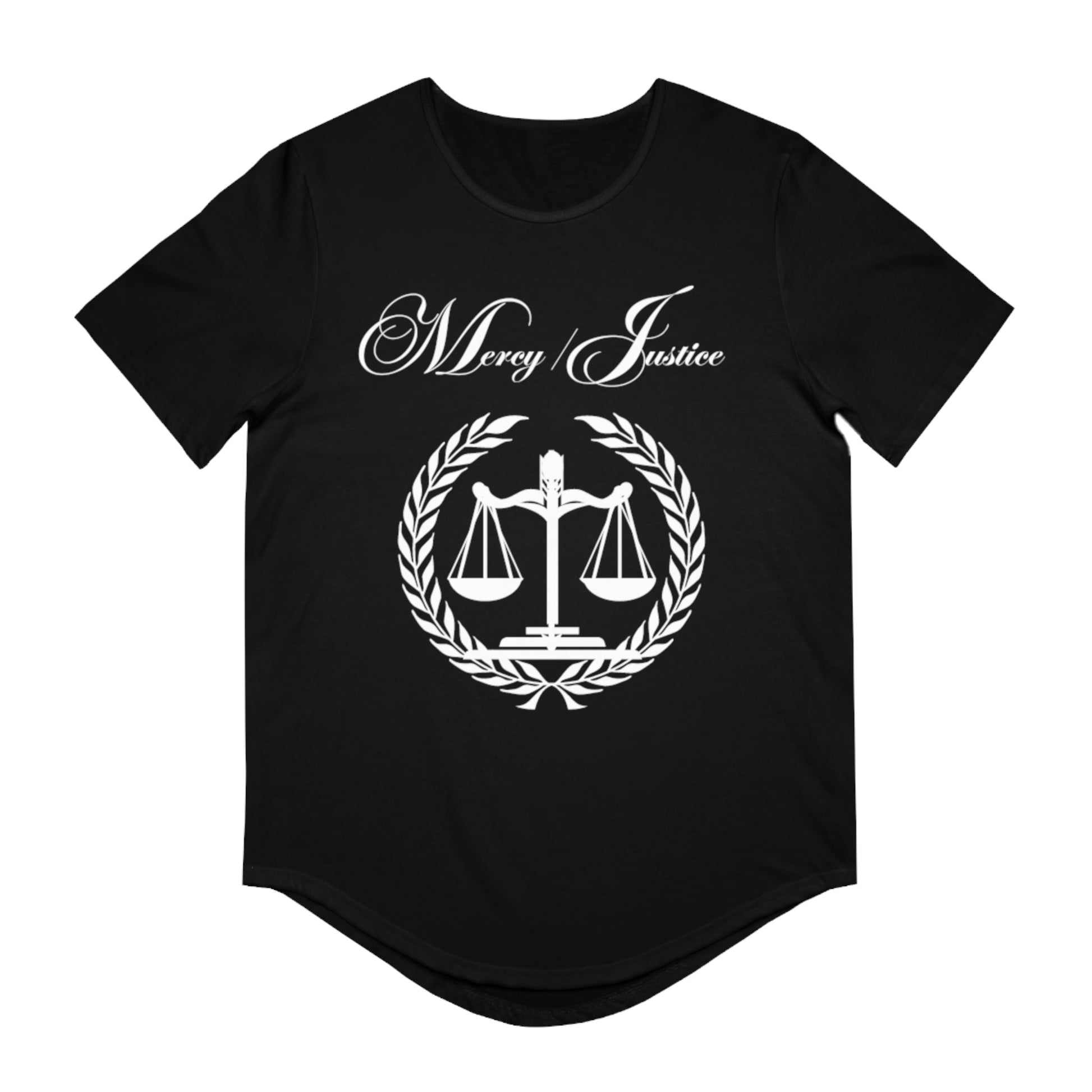 Men's White Jersey Curved Hem Tee - criminaljusticereformationalliancestore.com
