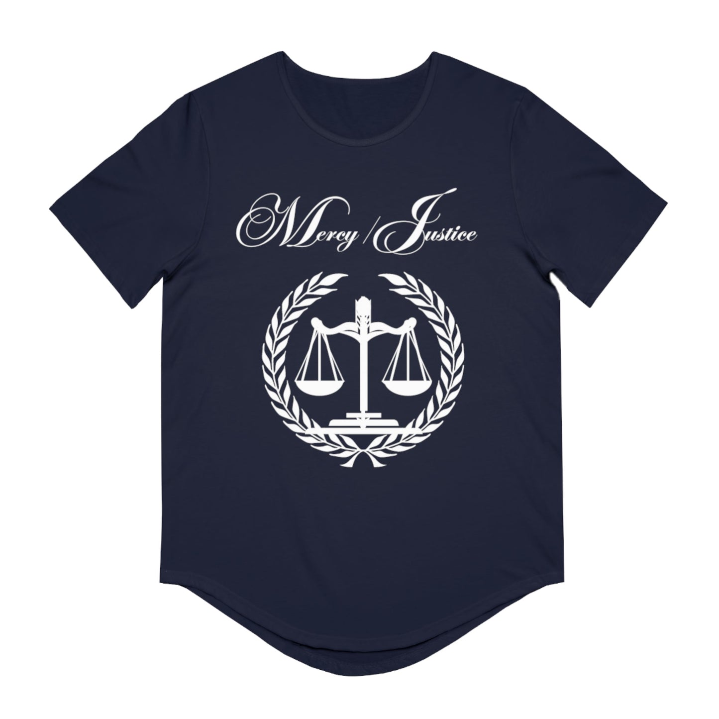Men's White Jersey Curved Hem Tee - criminaljusticereformationalliancestore.com