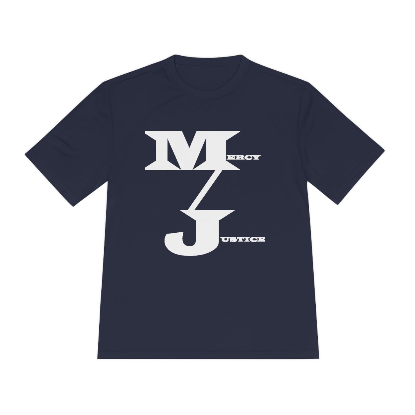 M/J GRAPHIC White Lettering Unisex Moisture Wicking Tee - criminaljusticereformationalliancestore.com