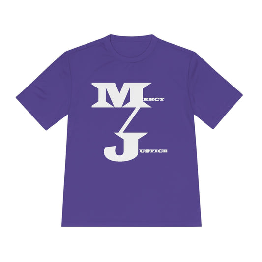 M/J GRAPHIC White Lettering Unisex Moisture Wicking Tee - criminaljusticereformationalliancestore.com