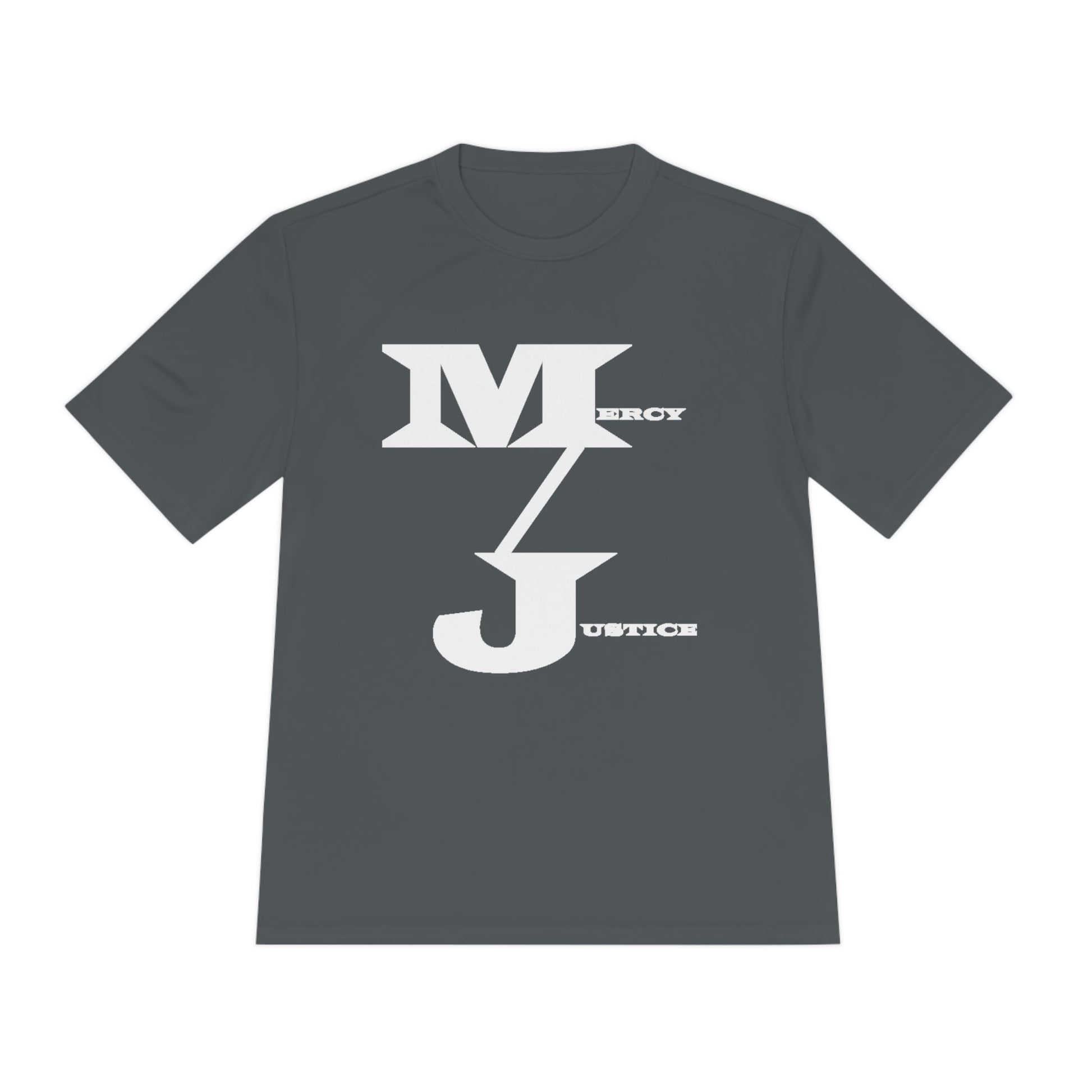 M/J GRAPHIC White Lettering Unisex Moisture Wicking Tee - criminaljusticereformationalliancestore.com
