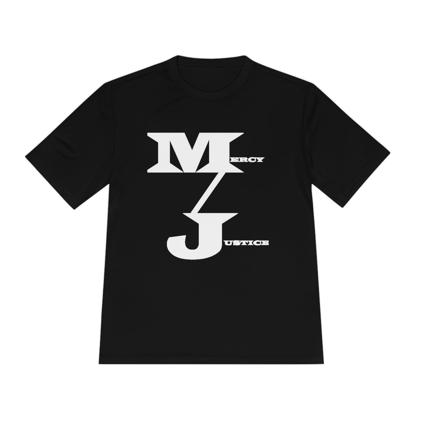 M/J GRAPHIC White Lettering Unisex Moisture Wicking Tee - criminaljusticereformationalliancestore.com