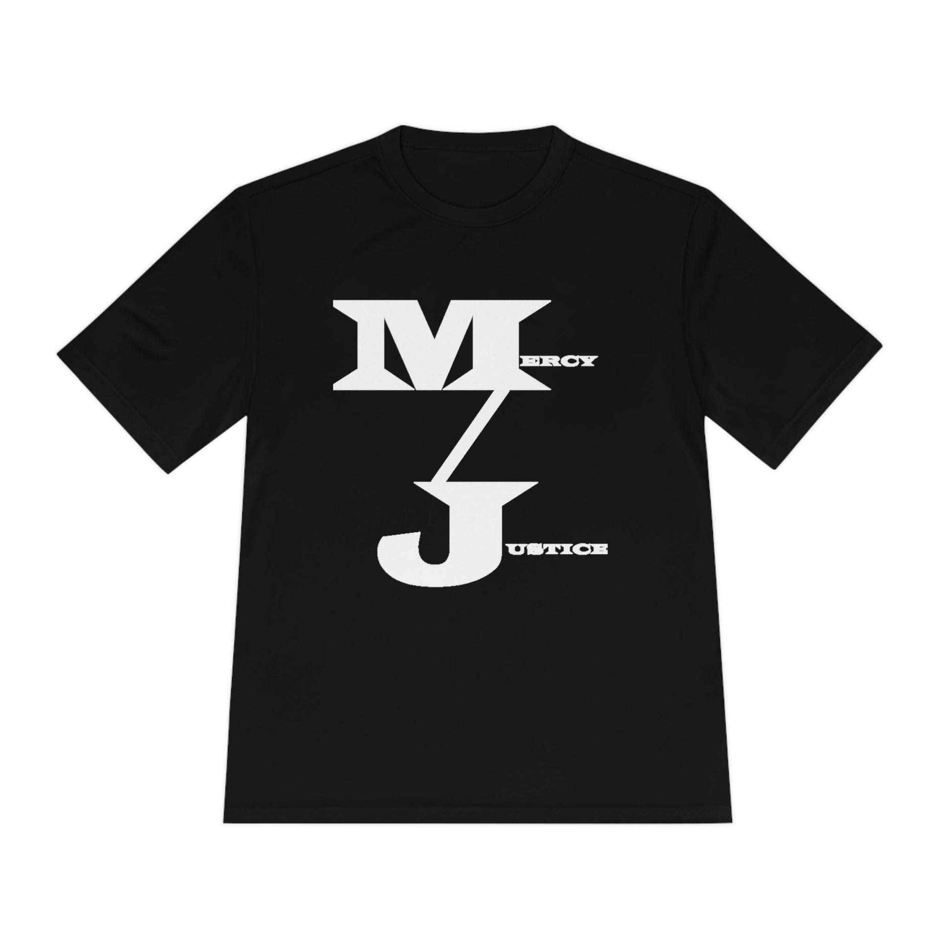 M/J GRAPHIC White Lettering Unisex Moisture Wicking Tee - criminaljusticereformationalliancestore.com